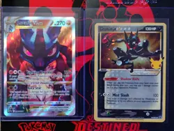 Pokemon TCG Greninja Gold Star SWSH144 Promo & Lucario SWSH291 Promo - Image 1