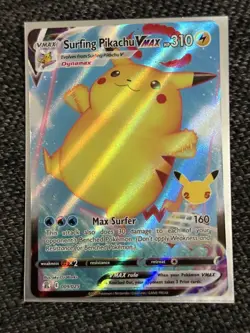 Surfing Pikachu VMAX 009/025 Celebrations Pokemon 2021 - Image 1