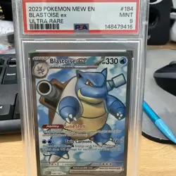 2023 Pokemon SV 151 Blastoise ex Ultra Rare #184/165 PSA 9 - Image 3
