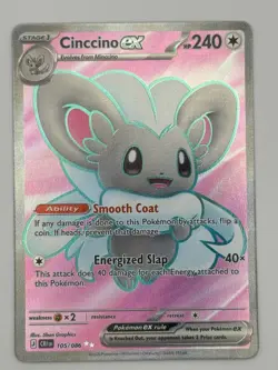 Cinccino ex 105/086 Ultra Rare Chaos Rising Pokemon Near Mint - Image 2