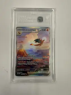TAG Graded 9 Charizard ex 199/165 Scarlet & Violet 151 SIR Holo 2023 - Image 1