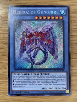 Yugioh Nekroz Of Gungnir SECE-EN044 Secret Rare VLP Yu-Gi-Oh Foil 1st Edition - Image 1