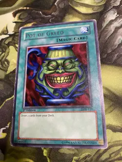 Pot of Greed LOB-119 The Legend of Blue Eyes White Dragon 1st Edition Yugioh - Image 1