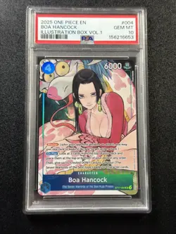 2025 ONE PIECE PROMOS ENGLISH BOA HANCOCK ILLUSTRATION BOX VOLUME 1 PSA 10 C1 - Image 1