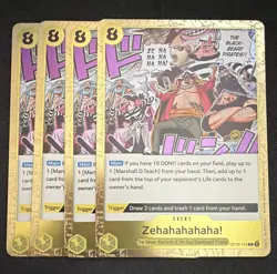 Playset Bandai One Piece TCG Zehahahahaha! OP16-116 English Yellow x4 - Image 1