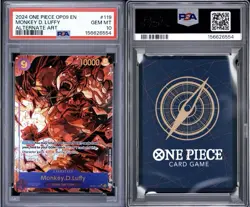 2024 One Piece OP09 EN Monkey D Luffy Alternate Art #119 PSA 10 GEM MINT - Image 3