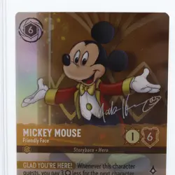 Disney Lorcana Mickey Mouse Friendly Face D100 Foil Promo #18 PSA 10 - Image 2