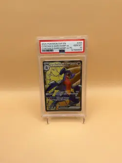 2025 POKEMON SVP EN-SV BLACK STAR PROMO #204 CYNTHIA'S GARCHOMP EX PSA 10 - Image 1