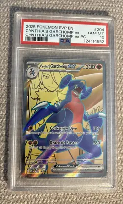 Pokemon 2025 Cynthia's Garchomp EX Premium Collection PSA 10 Black Star Promo - Image 1