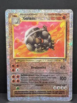 Golem Reverse Holo Rare Legendary Collection Pokemon TCG Nintendo fireworks MP - Image 1