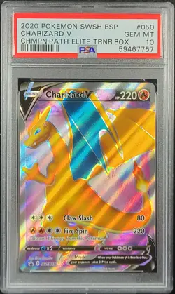 ✨ PSA 10 Pokemon Champion's Path ETB Promo Charizard V SWSH050 - Image 1