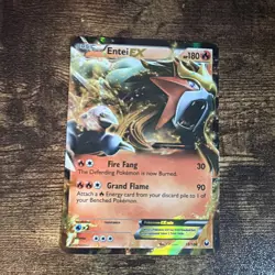 Entei Ex 13/108 2012 Pokemon BW Dark Explorers Holo - LP - Image 1