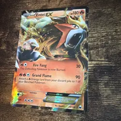 Entei Ex 13/108 2012 Pokemon BW Dark Explorers Holo - LP - Image 2