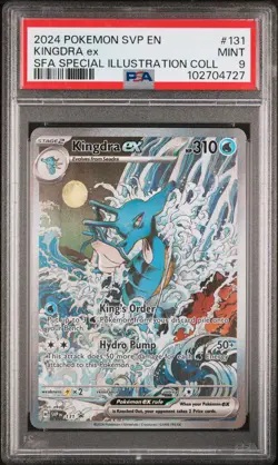 2024 POKEMON SVP EN-SV BLACK STAR PROMO #131 KINGDRA EX PSA 9 - Image 1