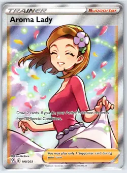 Aroma Lady 199/203 Ultra Rare Evolving Skies Pokemon Holo Near Mint - Image 1
