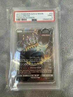 PSA 9 Guzzlord GX Full Art 63/111 2017 Pokemon Crimson Invasion Sun Moon Mint - Image 1