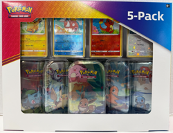 POKEMON TCG KANTO FRIENDS MINI TIN BOX SET 4 HOLO PROMOS COSTCO EXCLUSIVE SEALED - Image 1