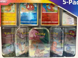 POKEMON TCG KANTO FRIENDS MINI TIN BOX SET 4 HOLO PROMOS COSTCO EXCLUSIVE SEALED - Image 3