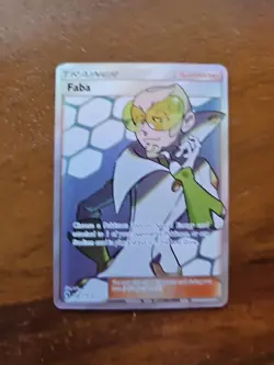 Pokemon TCG Faba SM Lost Thunder 208/214 Holo Ultra Rare Full Art Trainer - Image 2
