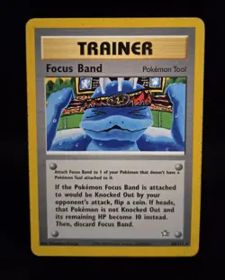 Pokemon TCG - FOCUS BAND - 86/111 - RARE - UNLIMITED - NEO GENESIS (2000) - MP - Image 1