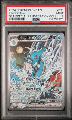 2024 POKEMON SVP EN-SV BLACK STAR PROMO #131 KINGDRA EX PSA 9 - Image 1