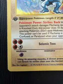 Machamp 008/102 1st Edition Shadowless Holo - Pokemon Base Set HP-DMG - Image 5