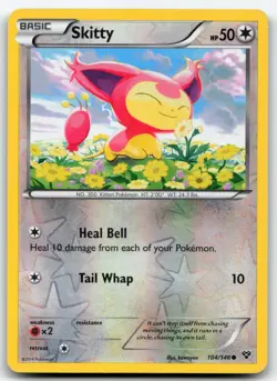 Skitty 104/146 Common XY Pokemon Reverse Holo Lightly Played - Image 1