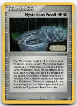 Mysterious Fossil 79/92 Legend Maker Pokemon Reverse Holo HP - Stamped - Image 1