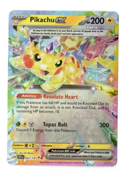 Pikachu ex 057/191 Double Rare Surging Sparks Pokemon Near Mint - Image 1
