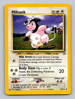 Miltank 41/111 Uncommon Neo Genesis Pokemon Unlimited Lightly Played - Image 1