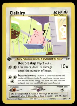 Clefairy 30/111 Uncommon Neo Genesis 1st Edition Lightly Played - Image 1