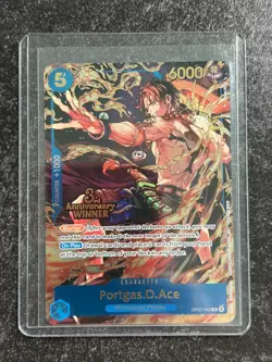 One Piece Card Game Portgas.D.Ace OP07-053 (3rd Anniversary Winner) Holo Promo - Image 1