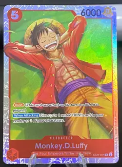 One Piece TCG: Monkey.D.Luffy (Foil) SR NM (ST21-014) Starter Deck EX: Gear 5 - Image 1