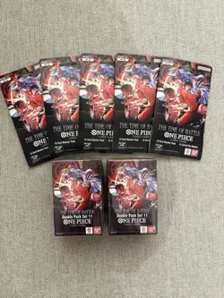 One Piece English OP-16 The Time of Battle Booster Pack x5 & Double Pack x2 - Image 1