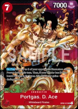 One Piece Portgas. D. Ace - OP02-013 - SR - Parallel Art 2 - Foil, Near Mint Par - Image 1
