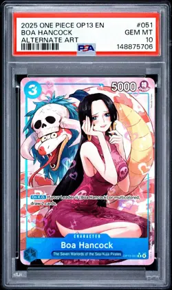 2025 ONE PIECE OP13-CARRYING ON HIS WILL ALTERNATE ART #051 BOA HANCOCK PSA 10 - Image 1
