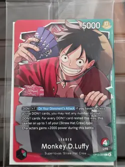 One Piece TCG English Ichiban Kuji Monkey D. Luffy Promo (OP13-001) -Sealed - Image 1