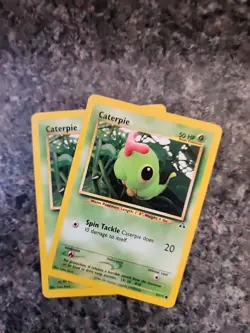 2X CATERPIE Neo Discovery Set 53/75 Pokemon Card Unlimited - LP-NM p28 - Image 1