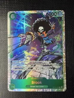 One Piece Card Game Brook OP15-032 OP-15 SR Foil Alt Art Character Card - Image 1