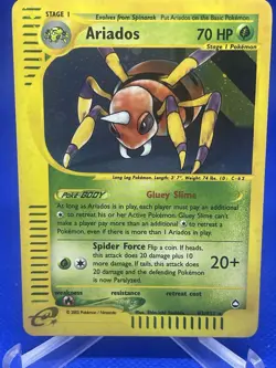 Pokemon TCG Aquapolis E-Series Card Ariados H3/H32 Holo Rare 2002 Card LP WOTC - Image 1