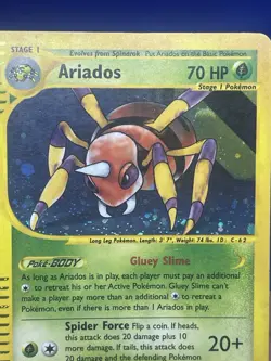Pokemon TCG Aquapolis E-Series Card Ariados H3/H32 Holo Rare 2002 Card LP WOTC - Image 3