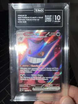 Pokemon Gengar EX 2024 Temporal Forces Ultra Rare Card 193/162 Tag 10 - Image 1