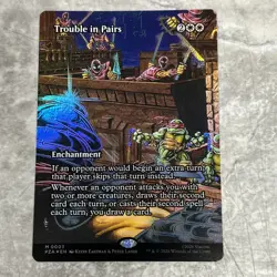 Trouble in Pairs (Borderless) Teenage Mutant Ninja Turtles Mythic 0003 Foil MTG - Image 1