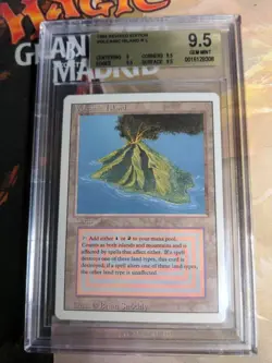 BGS 9.5 Volcanic Island MtG Revised Magic the Gathering GEM MINT - Image 1