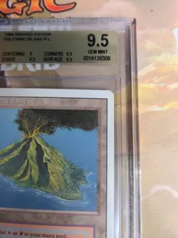 BGS 9.5 Volcanic Island MtG Revised Magic the Gathering GEM MINT - Image 4