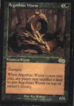 Argothian Wurm - Urza's Saga: #236, Magic: The Gathering Mp C310 - Image 1