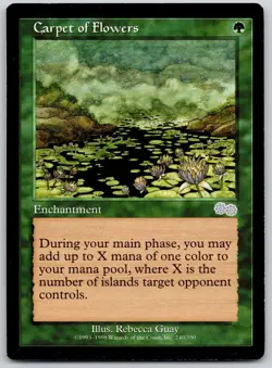 Carpet of Flowers 240 Uncommon Urza's Saga Magic: The Gathering Lightly Played - Image 1
