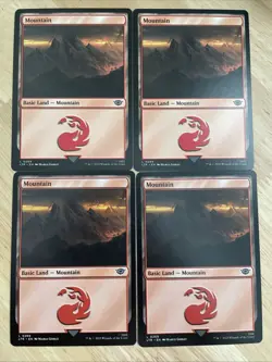 4x x4 MTG Mountain Lord Of The Rings #0269 Regular Land LTR NM/M - Image 1