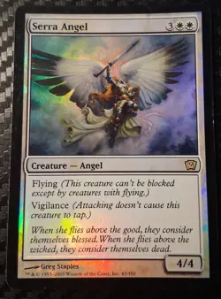 Wizards of the Coast Magic: The Gathering Serra Angel 9th Ed White Foil Rare 43 - Image 1