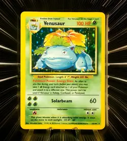 Venusaur Holo 15/102 NM- Base Set 2000 Pokemon TCG - Image 1